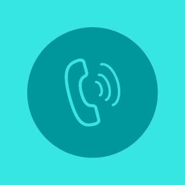 eski telefon düz simgesi, vektör, illüstrasyon 