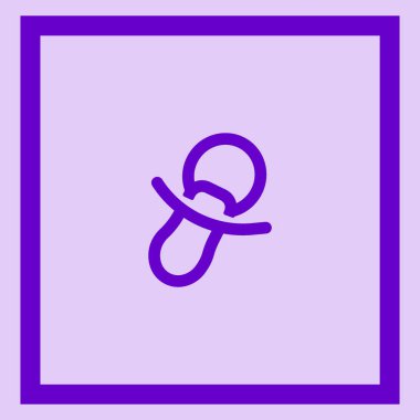 Bebek meme ucu düz stil ikonu, vektör çizim  