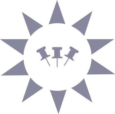 Kağıt eklemek pin düz simgesi, vektör, illüstrasyon