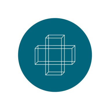 Tıbbi düz simgesi, vektör, illüstrasyon çapraz 