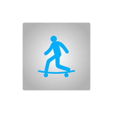 Adam kaykay vektör çizim üzerinde