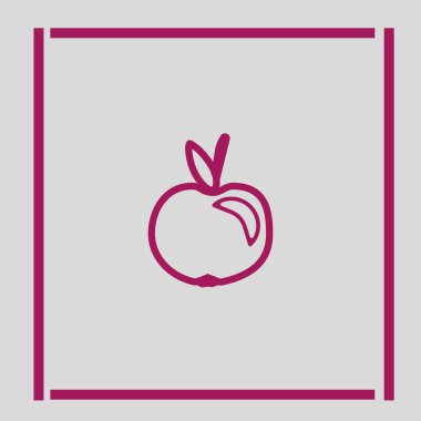 Renkli lezzetli elma vektör çizim