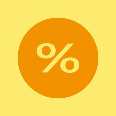 Konsept alışveriş yüzde simgesi