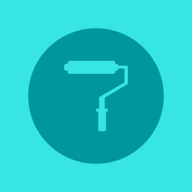 boya silindiri düz simgesi, vektör, illüstrasyon