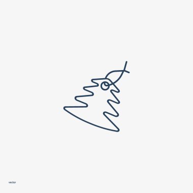 Köknar ağacı düz kutsal kişilerin resmi, vektör çizim 