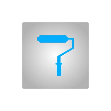 boya silindiri düz simgesi, vektör, illüstrasyon