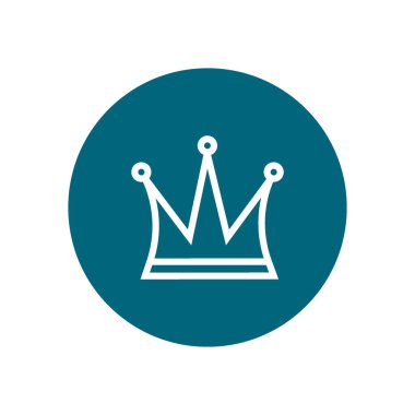 taç düz simgesi, vektör, illüstrasyon