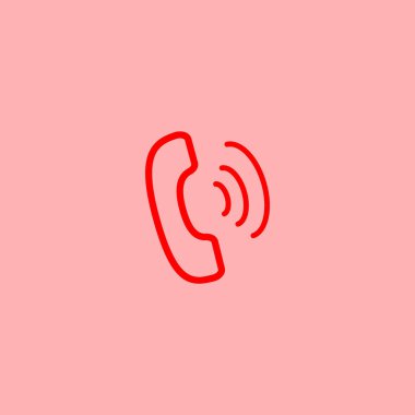 eski telefon düz simgesi, vektör, illüstrasyon 