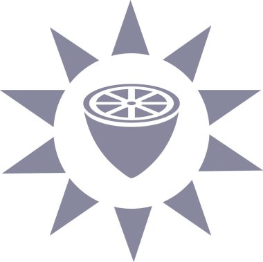 minimalist vektör simge dilimlenmiş limon