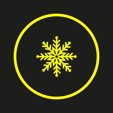 kar tanesi web simgesi, vektör çizim 