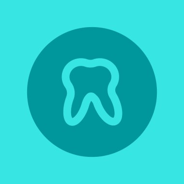 insan dişi düz simgesi, vektör, illüstrasyon 