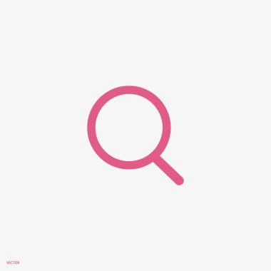 düz büyüteç simgesini, vektör, illüstrasyon 