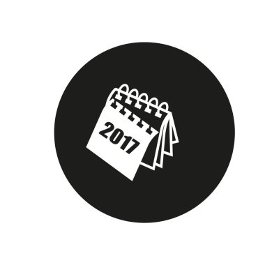 Takvim düzlüğü simgesi, vektör illüstrasyonu 