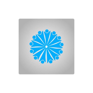 İnsanlar Daire kutsal kişilerin resmi, vektör çizim 