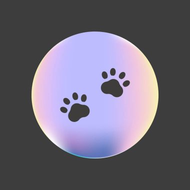 Hayvan ayak izi vektör çizim