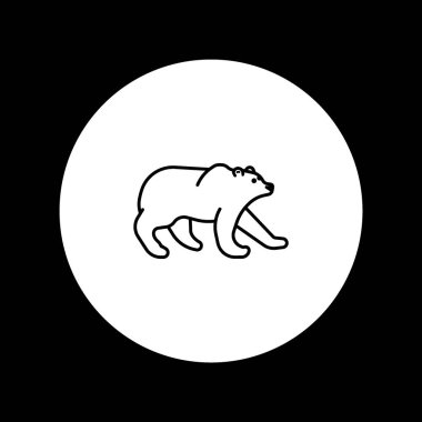 kutup ayısı minimalist vektör simgesi