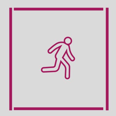 Çalışan adam basit simge silüeti