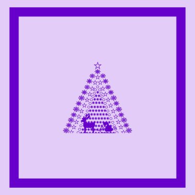 Noel reindeer Logo şablonu