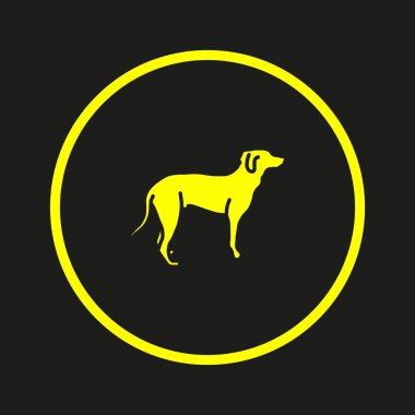 Köpek, vektör çizim minimalist simgesi