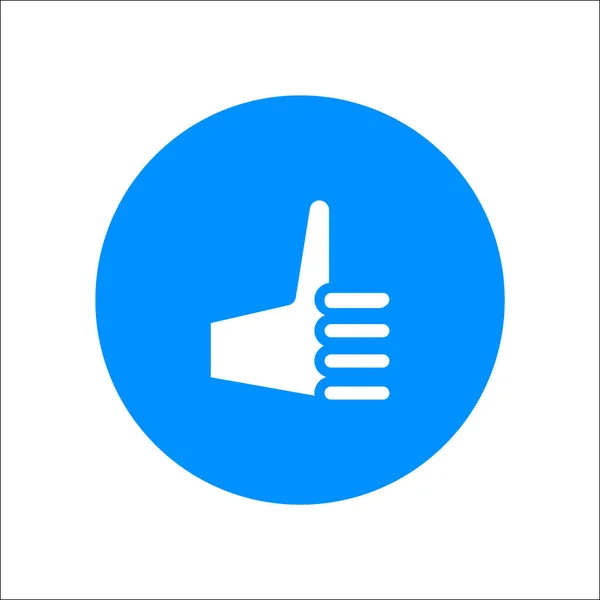 Minimalistic Vector Icon Hand Showing Thumb — Stock Vector