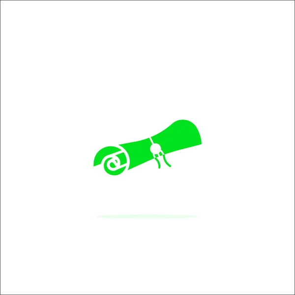 Rolling Document Stamp Flat Icon Vector Illustration — стоковый вектор