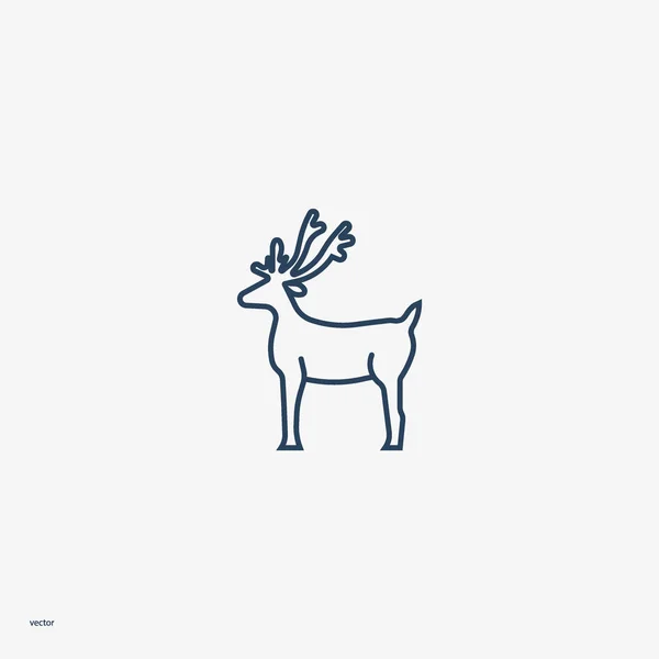 Kerst Rendier Logo Sjabloon — Stockvector