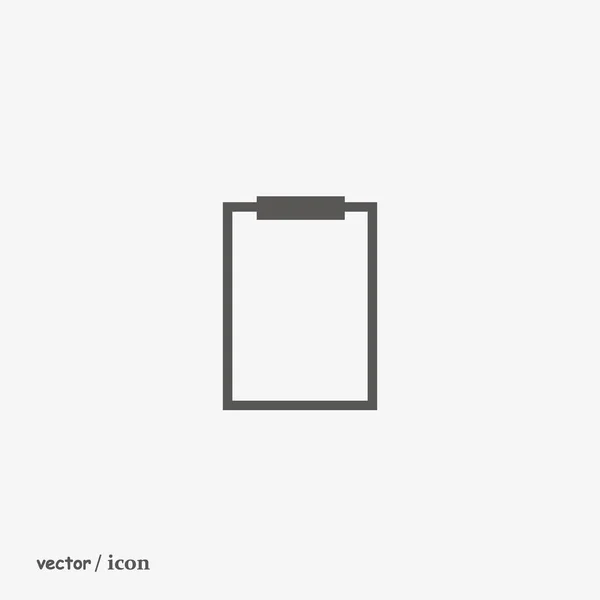 Minimallistic Vector Pictogram Van Klembord Met Papier Vel — Stockvector