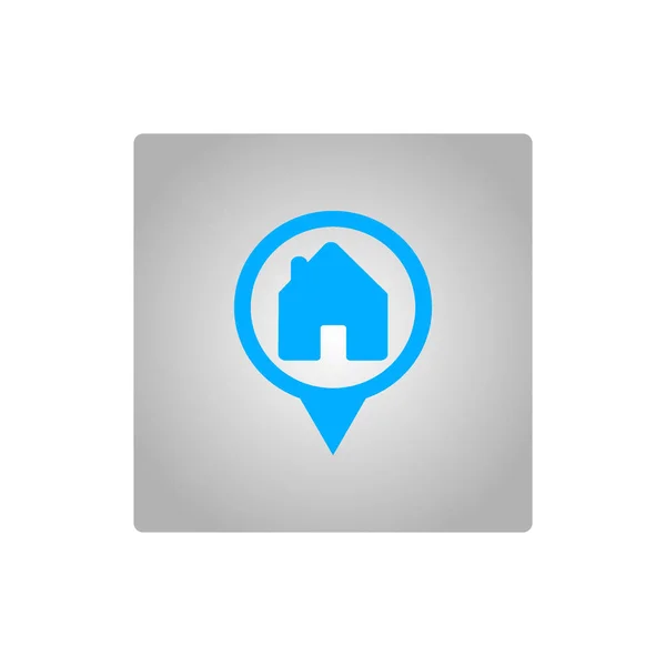 Huis Plat Pictogram Vector Illustratie — Stockvector