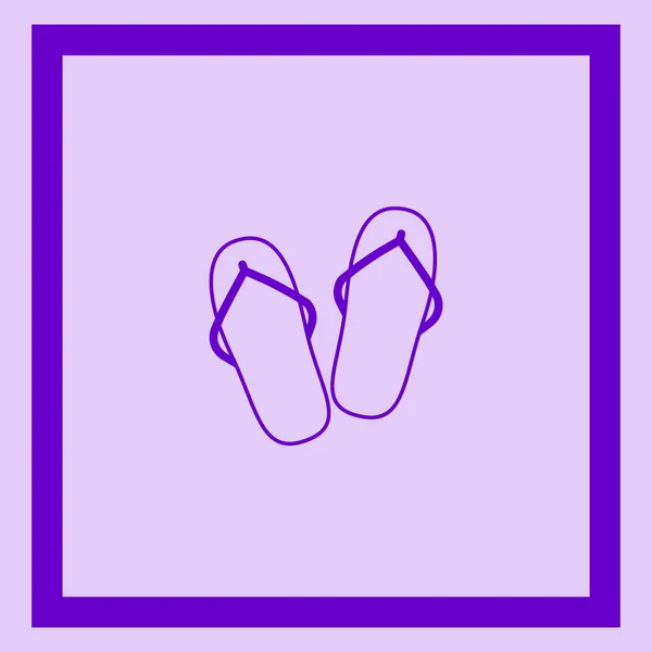 Minimalistisk Ikonen Flip Flops Vektorillustration — Stock vektor