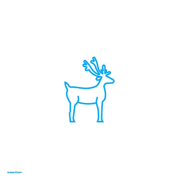 圣诞驯鹿标志模板 — 图库矢量图片