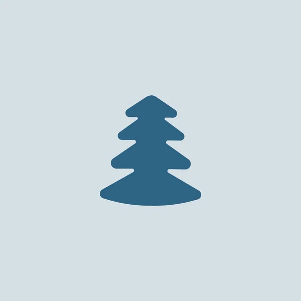 Kerst Fir Tree Platte Pictogram Vector Illustratie — Stockvector