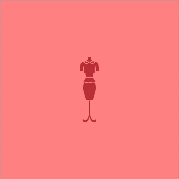 Mannequin Flat Icon Vector Illustration — Stock Vector