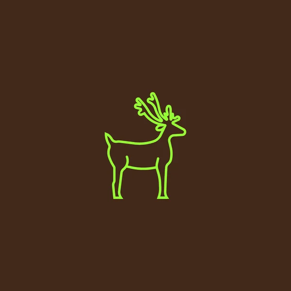 Noel Reindeer Logo Şablonu — Stok Vektör