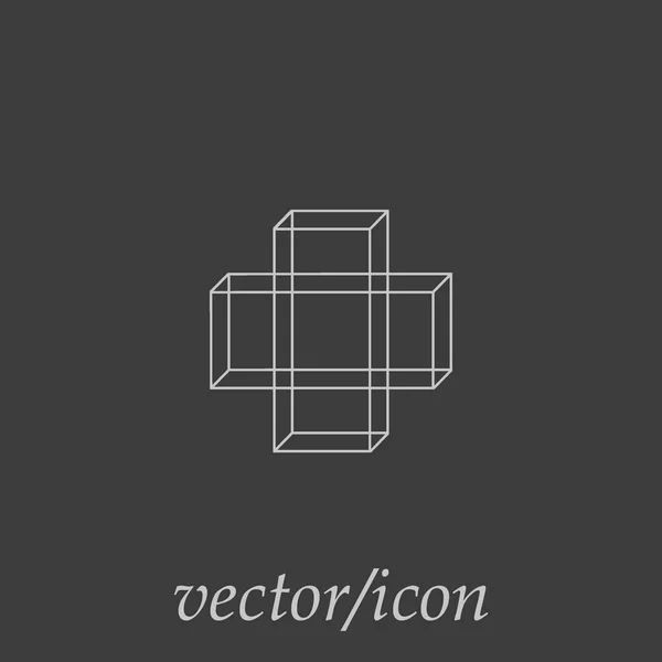 Croix Médicale Icône Plate Vecteur Illustration — Image vectorielle