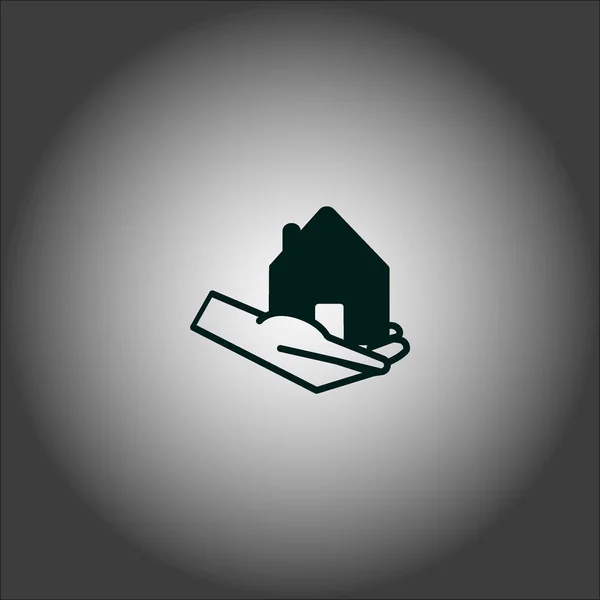 Casa Tenuta Mano Concetto Immobiliare — Vettoriale Stock