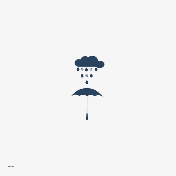Icono Ilustración Vectorial Paraguas Precipitación — Archivo Imágenes Vectoriales