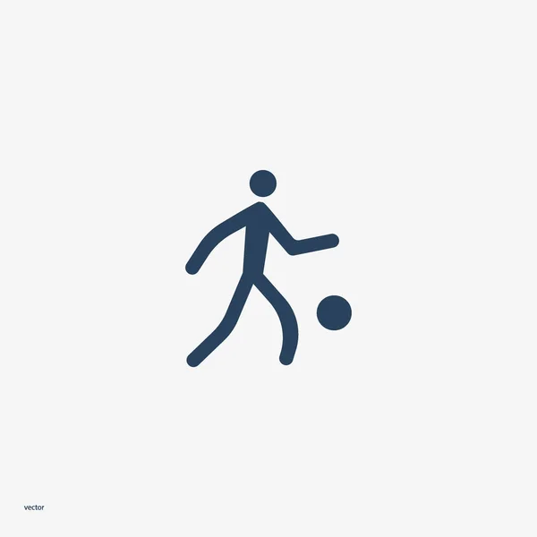 Silhouette Running Man Ball Simple Icon — Stock Vector