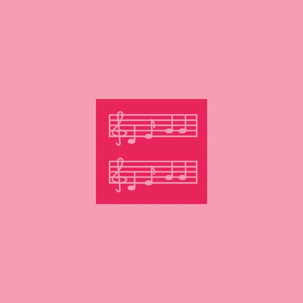 Musical Notes Flat Icon Vector Illustration — Stock Vector