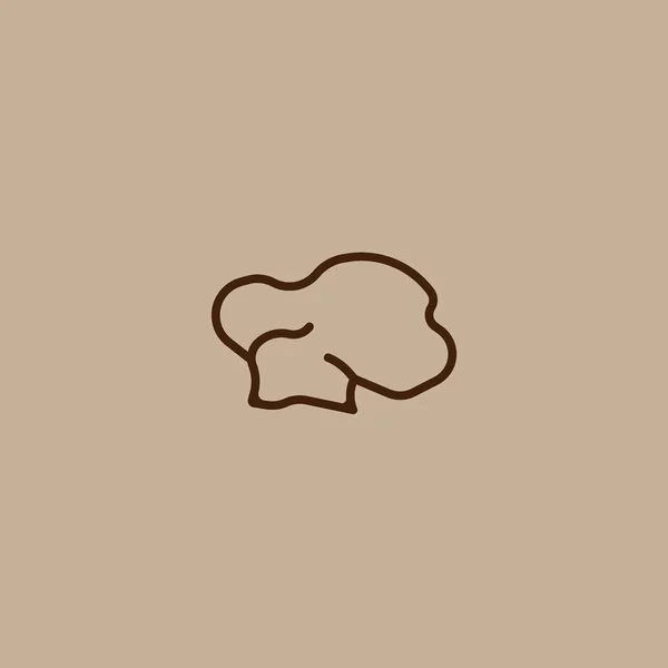Chef Hat Flat Icon Vector Illustration — Stock Vector