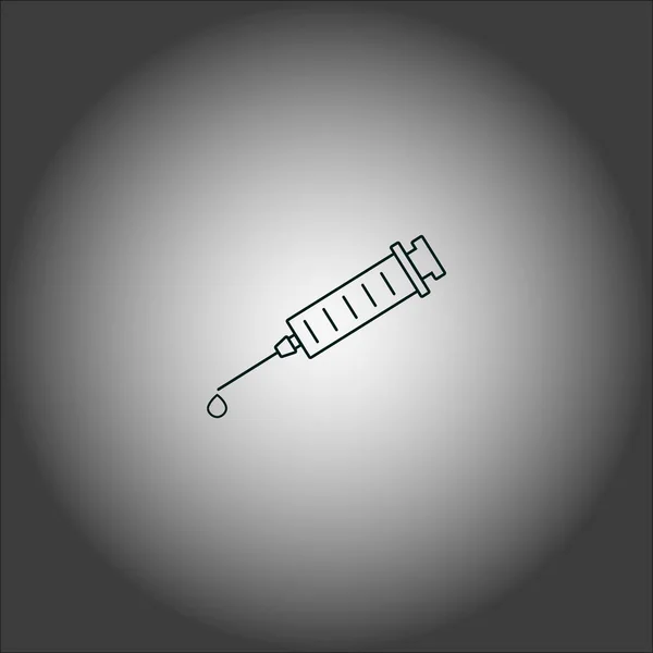 医療注射器フラット アイコン ベクトル イラスト — ストックベクタ