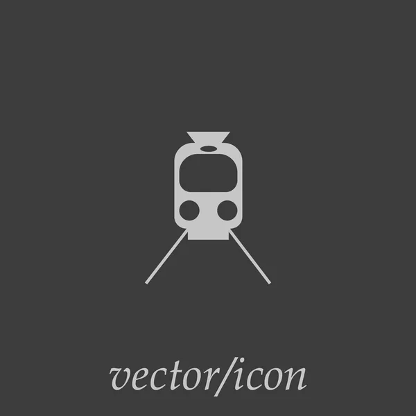 Icon Locomotive Railroad Track Train Vector Illustration — Stock Vector