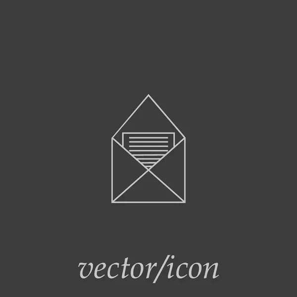 Minimalistische Vektor Ikone Des Briefumschlags — Stockvektor