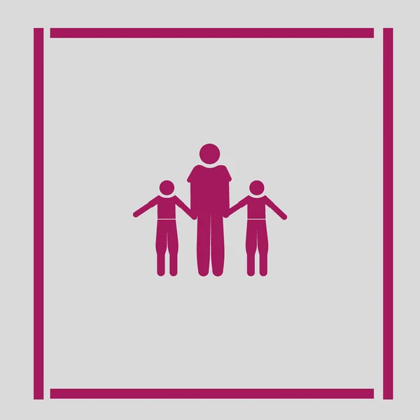 Familie Flaches Symbol Vektorillustration — Stockvektor