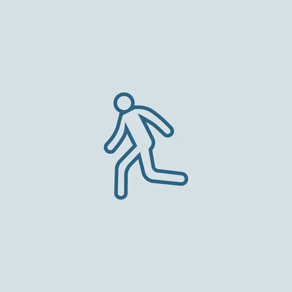 Hombre Corriendo Icono Plano Vector Ilustración — Archivo Imágenes Vectoriales