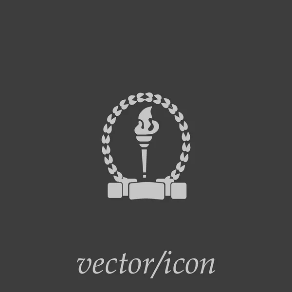 Logotipo Chama Olímpica Vetor Ilustração Conceito Esporte — Vetor de Stock