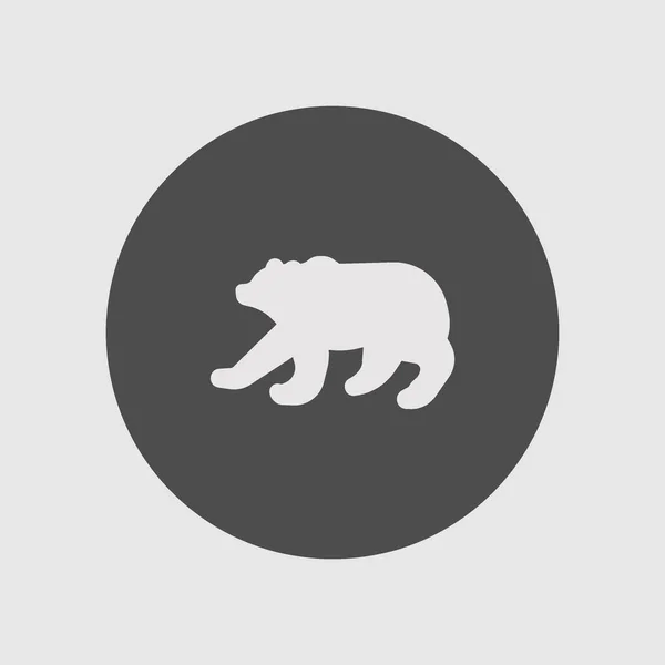 Минималистическая Векторная Икона Белого Медведя — стоковый вектор