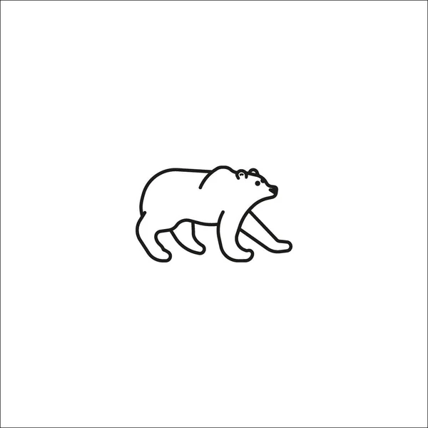 Minimalistický Vektorové Ikonu Ledního Medvěda — Stockový vektor