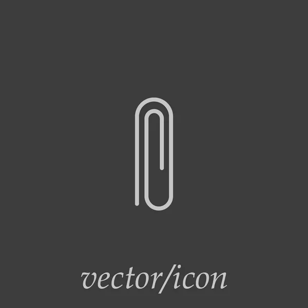Büroklammer Flaches Symbol Vektor Illustration — Stockvektor