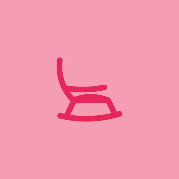 Rocking Chair Flat Icon Vector Illustration — Stock Vector