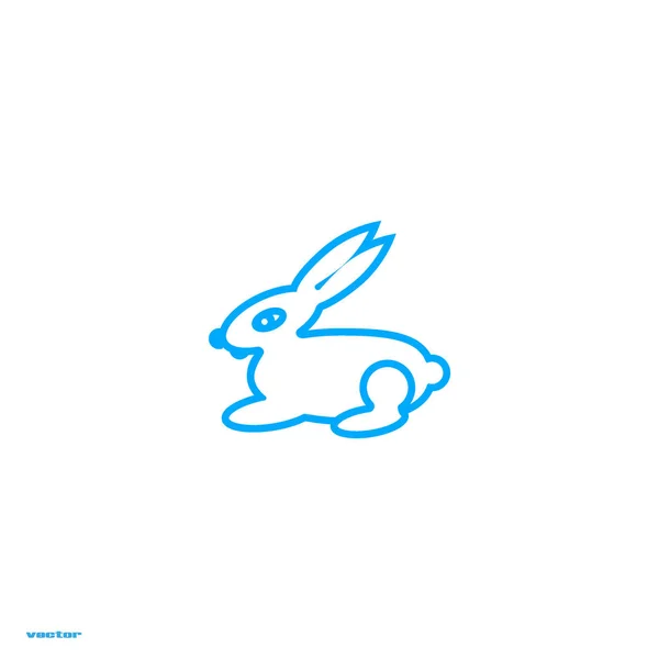 Bunny Ploché Ikony Vektorové Ilustrace — Stockový vektor